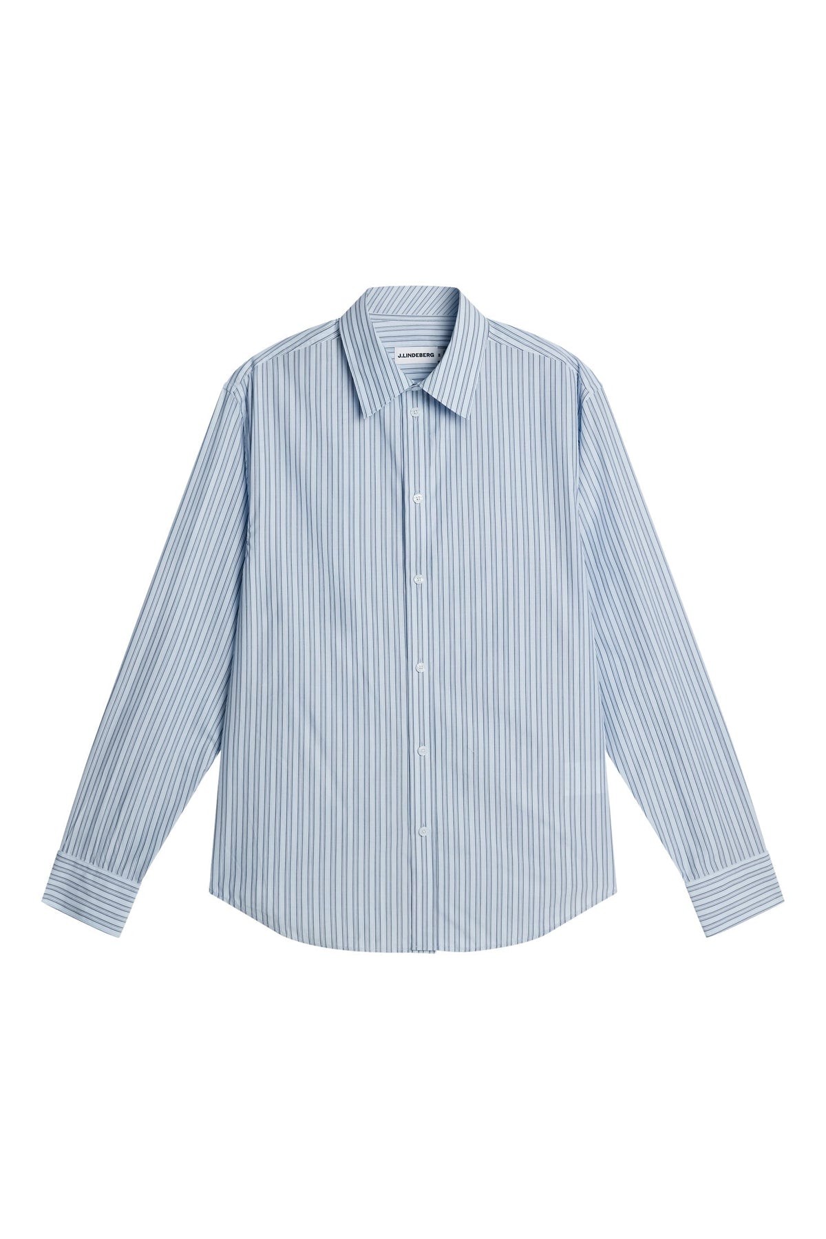 Zachary Cotton Stripe Shirt / Forget-Me-Not