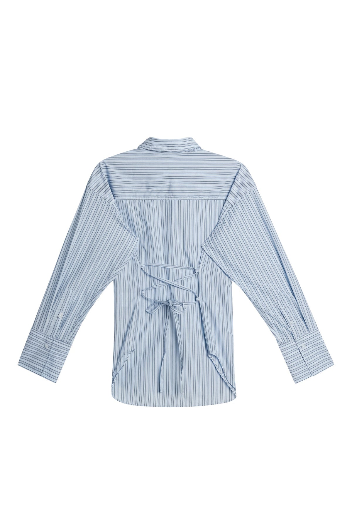 Kristina Cotton Stripe Shirt / Forget-Me-Not