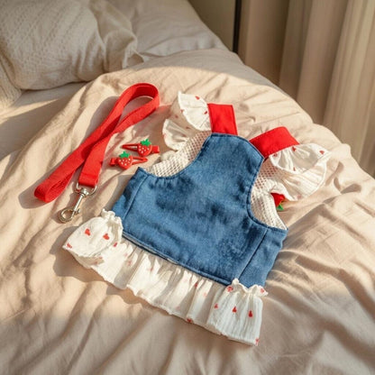 Robe en jean personnalisée avec laisse | inCloth14