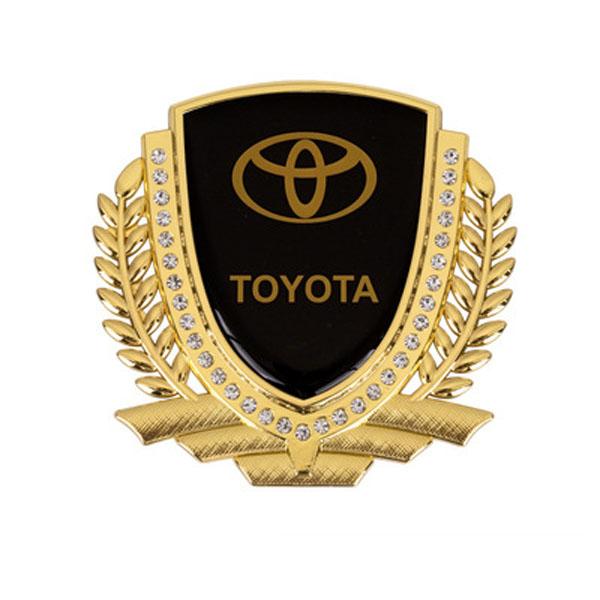 Vente Flash 🎉50% de Réduction🎉Autocollant de Voiture Créatif en Métal avec Diamant et Épi de Blé 3D