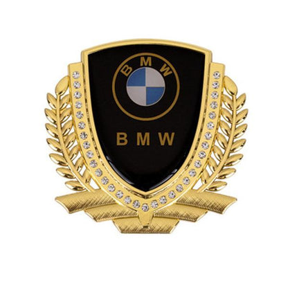 Vente Flash 🎉50% de Réduction🎉Autocollant de Voiture Créatif en Métal avec Diamant et Épi de Blé 3D