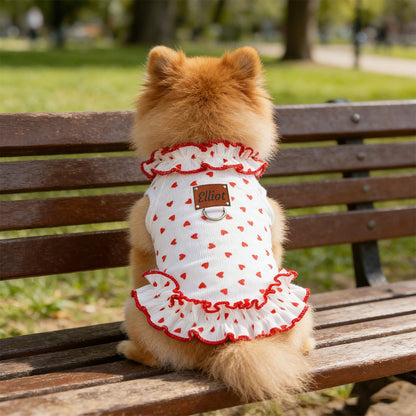 Robe pour animaux de compagnie avec écusson en cuir personnalisé | inCloth32