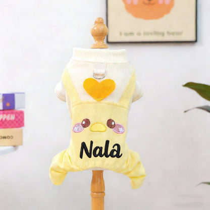 Personalisierter bestickter Haustier-Jumpsuit mit Namen | inCloth21