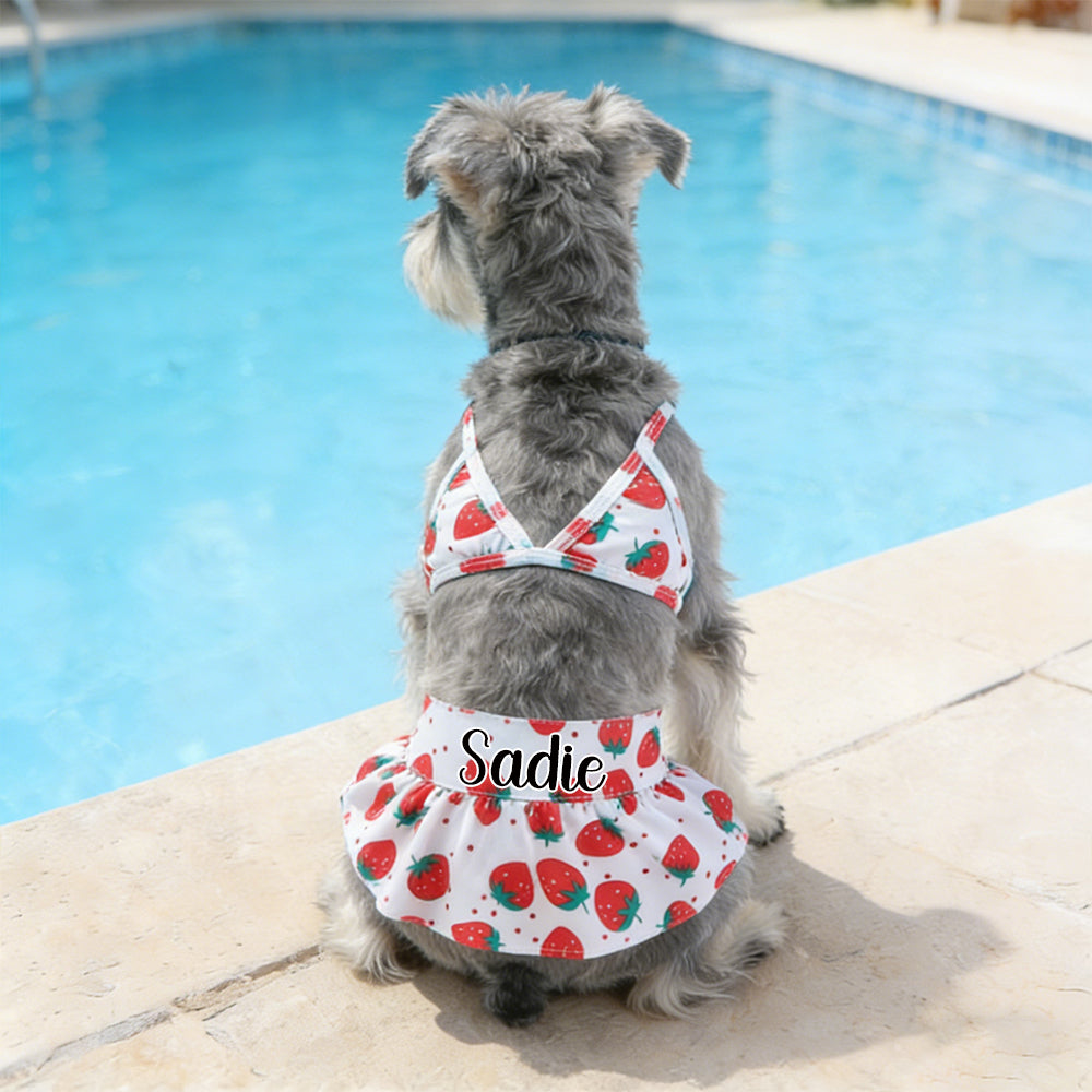 Ensemble maillot de bain bikini personnalisé pour animaux de compagnie | inCloth43