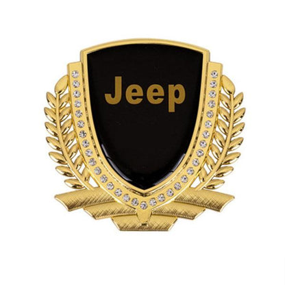 Vente Flash 🎉50% de Réduction🎉Autocollant de Voiture Créatif en Métal avec Diamant et Épi de Blé 3D