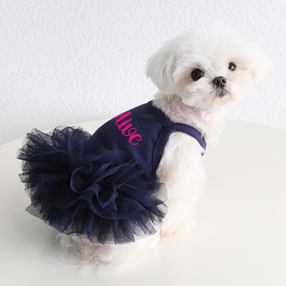 Personalisiertes Haustier-Tutu-Kleid mit Namen | inCloth40