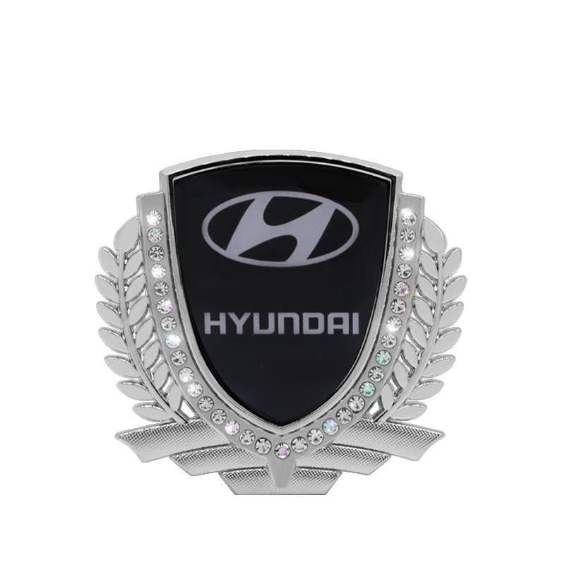 Vente Flash 🎉50% de Réduction🎉Autocollant de Voiture Créatif en Métal avec Diamant et Épi de Blé 3D