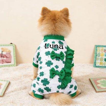 Personalized Pet Lucky St. Patrick's Day Jumpsuit | inCloth10