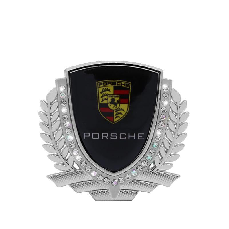 Vente Flash 🎉50% de Réduction🎉Autocollant de Voiture Créatif en Métal avec Diamant et Épi de Blé 3D