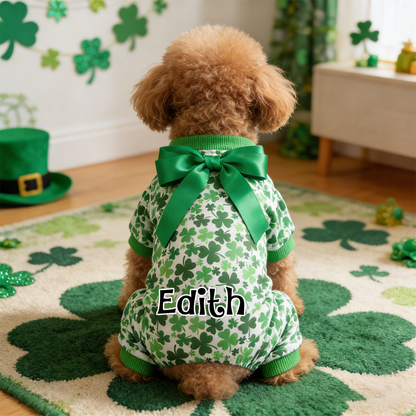 Personalisierter Lucky St. Patrick's Day Overall für Haustiere | inCloth07