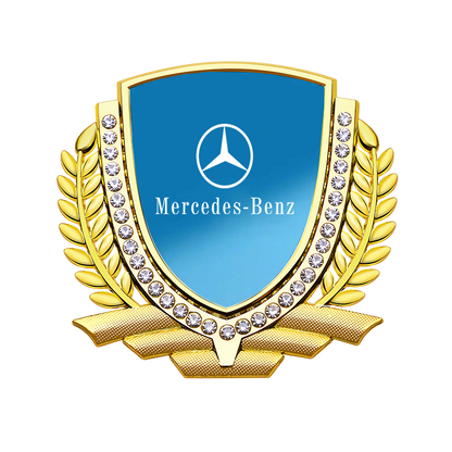 Vente Flash 🎉50% de Réduction🎉Autocollant de Voiture Créatif en Métal avec Diamant et Épi de Blé 3D