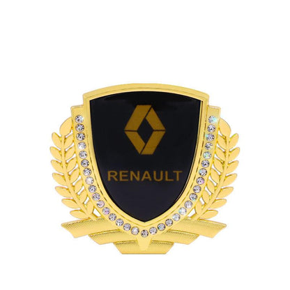 Vente Flash 🎉50% de Réduction🎉Autocollant de Voiture Créatif en Métal avec Diamant et Épi de Blé 3D