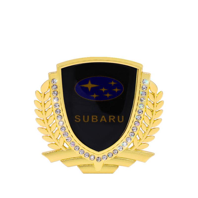 Vente Flash 🎉50% de Réduction🎉Autocollant de Voiture Créatif en Métal avec Diamant et Épi de Blé 3D