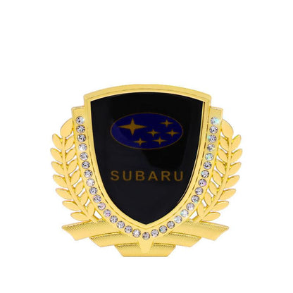 Vente Flash 🎉50% de Réduction🎉Autocollant de Voiture Créatif en Métal avec Diamant et Épi de Blé 3D