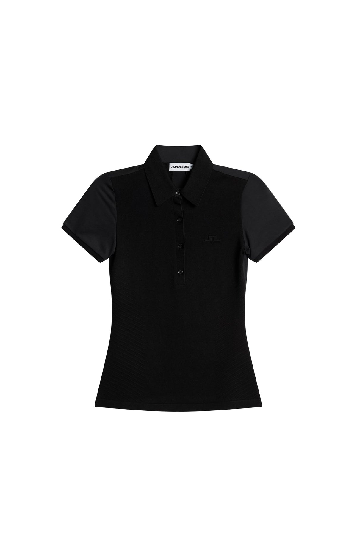 Kailey Hybrid Knit Polo Shirt / Black