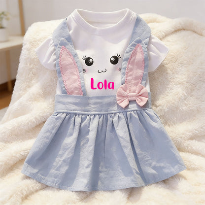 Personalisiertes Osterhasen Prinzessinnen Outfit mit Namen | inCloth33