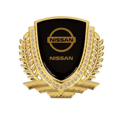 Vente Flash 🎉50% de Réduction🎉Autocollant de Voiture Créatif en Métal avec Diamant et Épi de Blé 3D