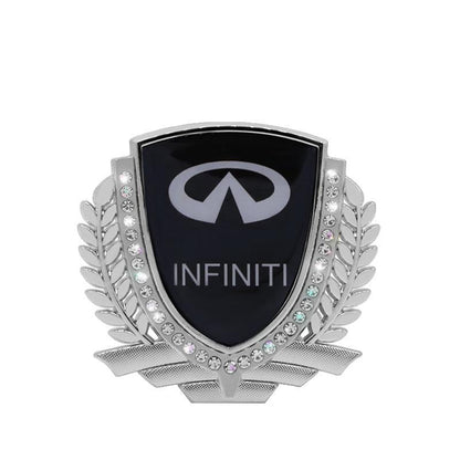 Vente Flash 🎉50% de Réduction🎉Autocollant de Voiture Créatif en Métal avec Diamant et Épi de Blé 3D
