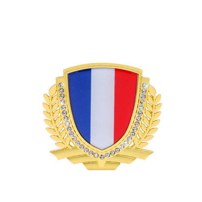 Vente Flash 🎉50% de Réduction🎉Autocollant de Voiture Créatif en Métal avec Diamant et Épi de Blé 3D