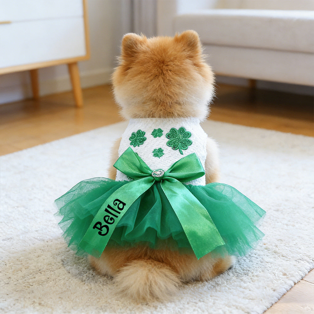 Personalized Pet Lucky St. Patrick's Day Dress | inCloth11