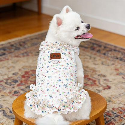 Robe pour animaux de compagnie avec écusson en cuir personnalisé | inCloth32