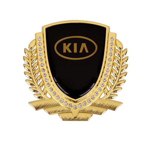 Vente Flash 🎉50% de Réduction🎉Autocollant de Voiture Créatif en Métal avec Diamant et Épi de Blé 3D