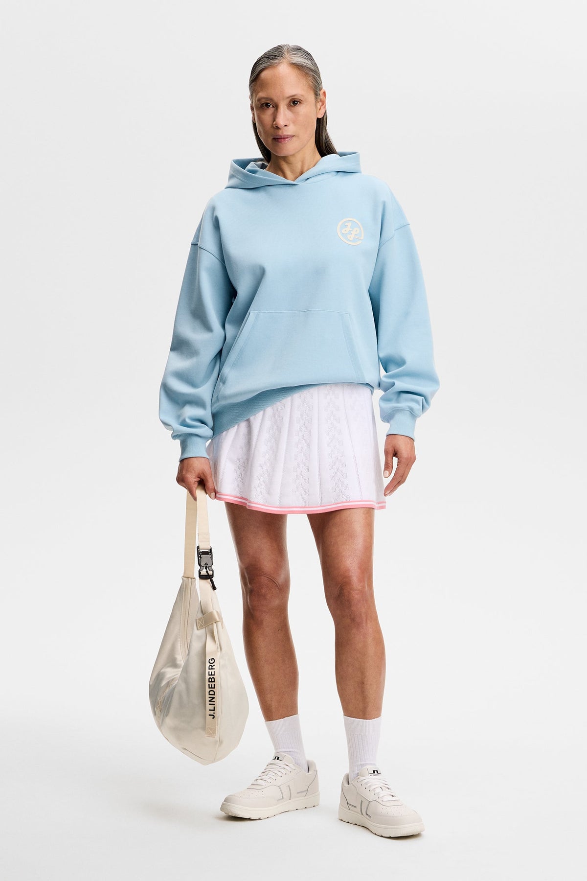 Pamela Pointelle Knitted skirt / White