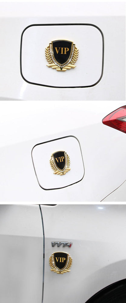 Vente Flash 🎉50% de Réduction🎉Autocollant de Voiture Créatif en Métal avec Diamant et Épi de Blé 3D