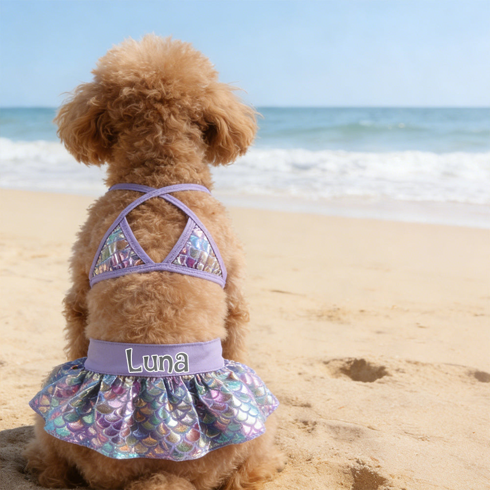 Ensemble maillot de bain bikini personnalisé pour animaux de compagnie | inCloth43