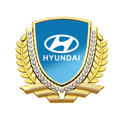 Vente Flash 🎉50% de Réduction🎉Autocollant de Voiture Créatif en Métal avec Diamant et Épi de Blé 3D
