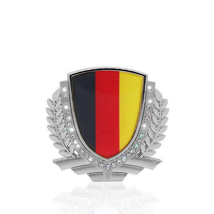 Vente Flash 🎉50% de Réduction🎉Autocollant de Voiture Créatif en Métal avec Diamant et Épi de Blé 3D