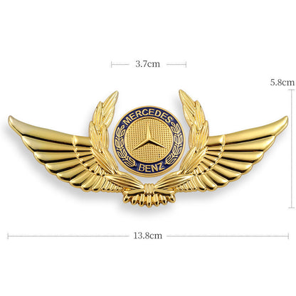 Autocollants de carrosserie 3D dorés pour voiture pour masquer les rayures, autocollants décoratifs, ailes, étiquette latérale, autocollants de logo de voiture