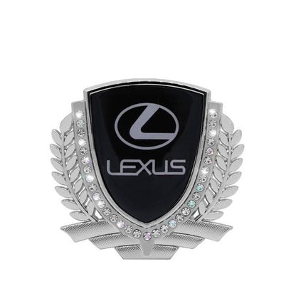 Vente Flash 🎉50% de Réduction🎉Autocollant de Voiture Créatif en Métal avec Diamant et Épi de Blé 3D