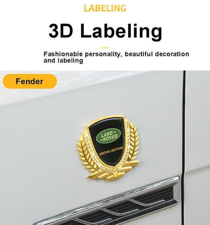 Vente Flash 🎉50% de Réduction🎉Autocollant de Voiture Créatif en Métal avec Diamant et Épi de Blé 3D