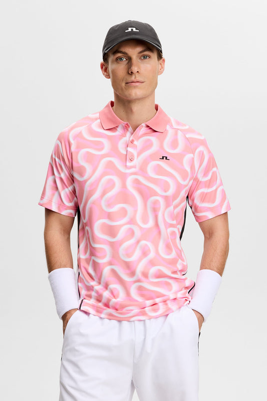 Paul Print Polo / Rally Flamingo M
