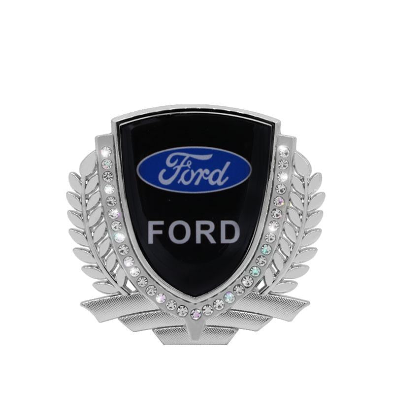 Vente Flash 🎉50% de Réduction🎉Autocollant de Voiture Créatif en Métal avec Diamant et Épi de Blé 3D