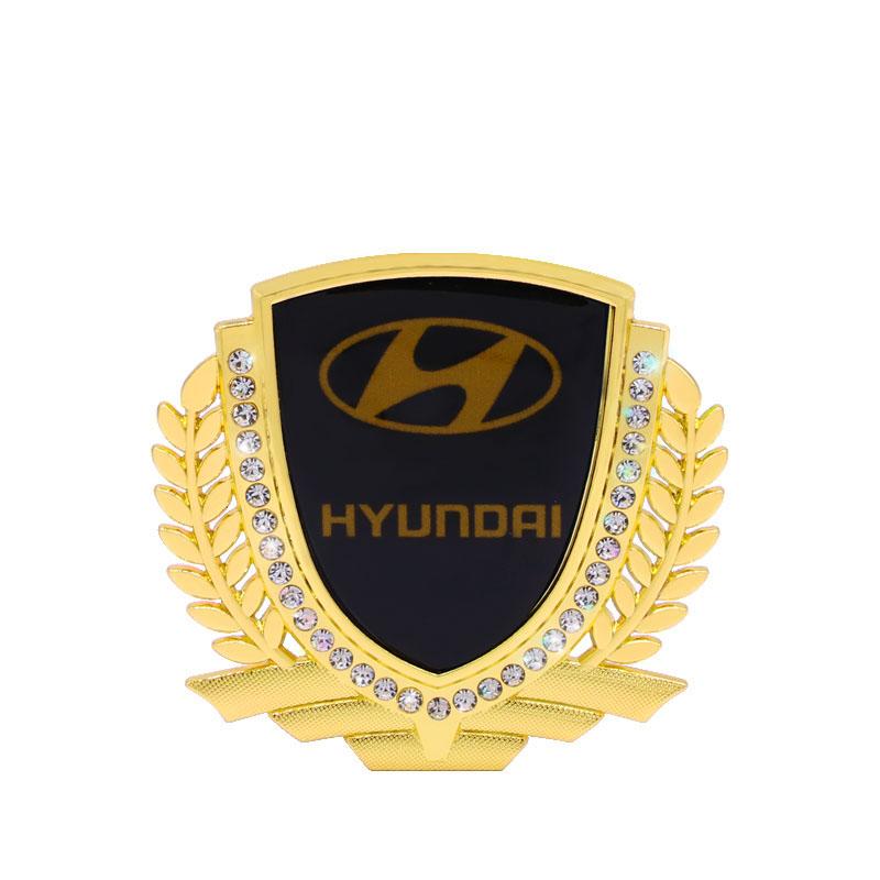 Vente Flash 🎉50% de Réduction🎉Autocollant de Voiture Créatif en Métal avec Diamant et Épi de Blé 3D