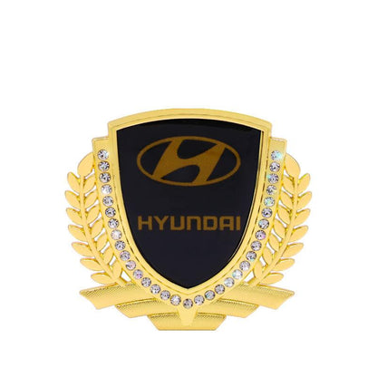 Vente Flash 🎉50% de Réduction🎉Autocollant de Voiture Créatif en Métal avec Diamant et Épi de Blé 3D