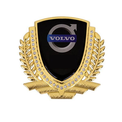 Vente Flash 🎉50% de Réduction🎉Autocollant de Voiture Créatif en Métal avec Diamant et Épi de Blé 3D