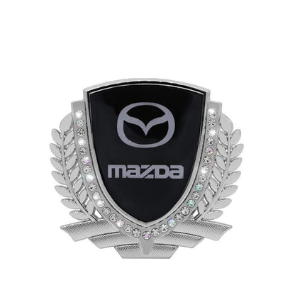 Vente Flash 🎉50% de Réduction🎉Autocollant de Voiture Créatif en Métal avec Diamant et Épi de Blé 3D