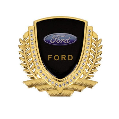 Vente Flash 🎉50% de Réduction🎉Autocollant de Voiture Créatif en Métal avec Diamant et Épi de Blé 3D
