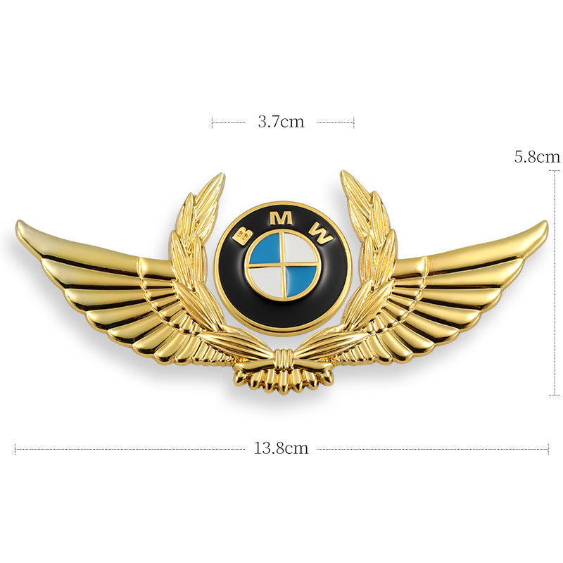 Autocollants de carrosserie 3D dorés pour voiture pour masquer les rayures, autocollants décoratifs, ailes, étiquette latérale, autocollants de logo de voiture