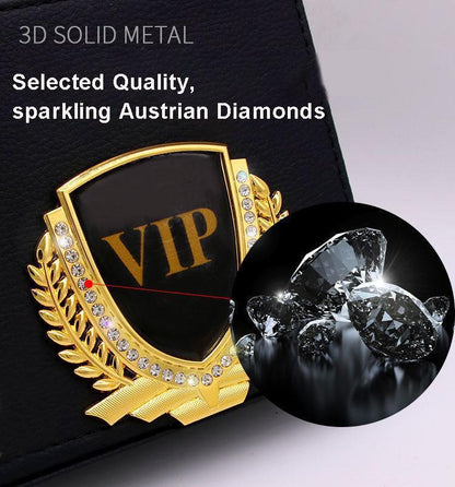 Vente Flash 🎉50% de Réduction🎉Autocollant de Voiture Créatif en Métal avec Diamant et Épi de Blé 3D