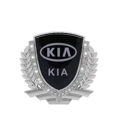 Vente Flash 🎉50% de Réduction🎉Autocollant de Voiture Créatif en Métal avec Diamant et Épi de Blé 3D