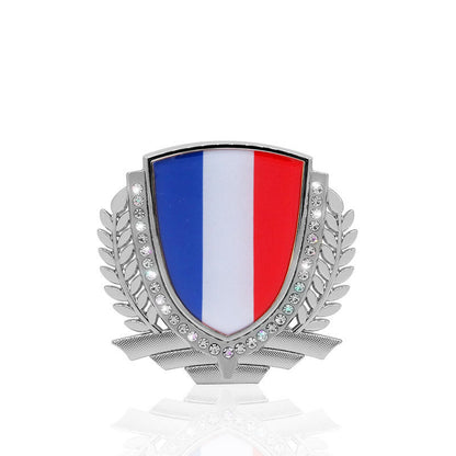 Vente Flash 🎉50% de Réduction🎉Autocollant de Voiture Créatif en Métal avec Diamant et Épi de Blé 3D