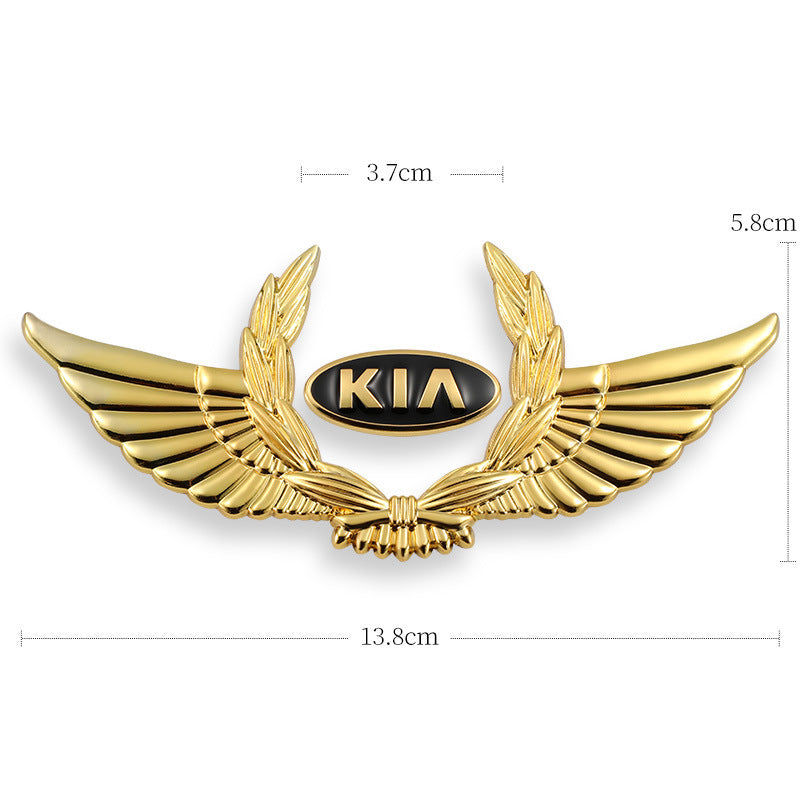 Autocollants de carrosserie 3D dorés pour voiture pour masquer les rayures, autocollants décoratifs, ailes, étiquette latérale, autocollants de logo de voiture