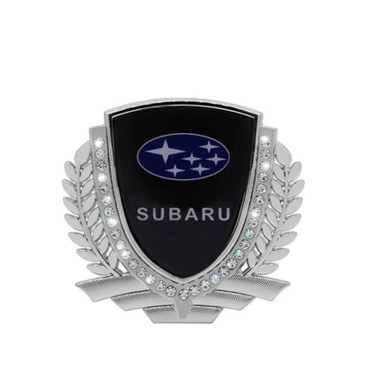 Vente Flash 🎉50% de Réduction🎉Autocollant de Voiture Créatif en Métal avec Diamant et Épi de Blé 3D