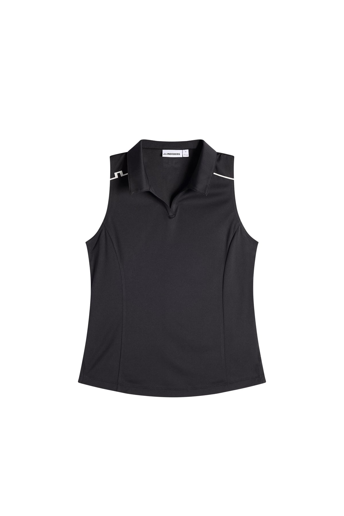 Leah Sleeveless Polo / Black