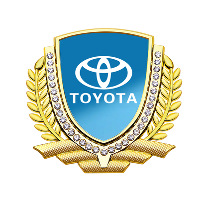 Vente Flash 🎉50% de Réduction🎉Autocollant de Voiture Créatif en Métal avec Diamant et Épi de Blé 3D