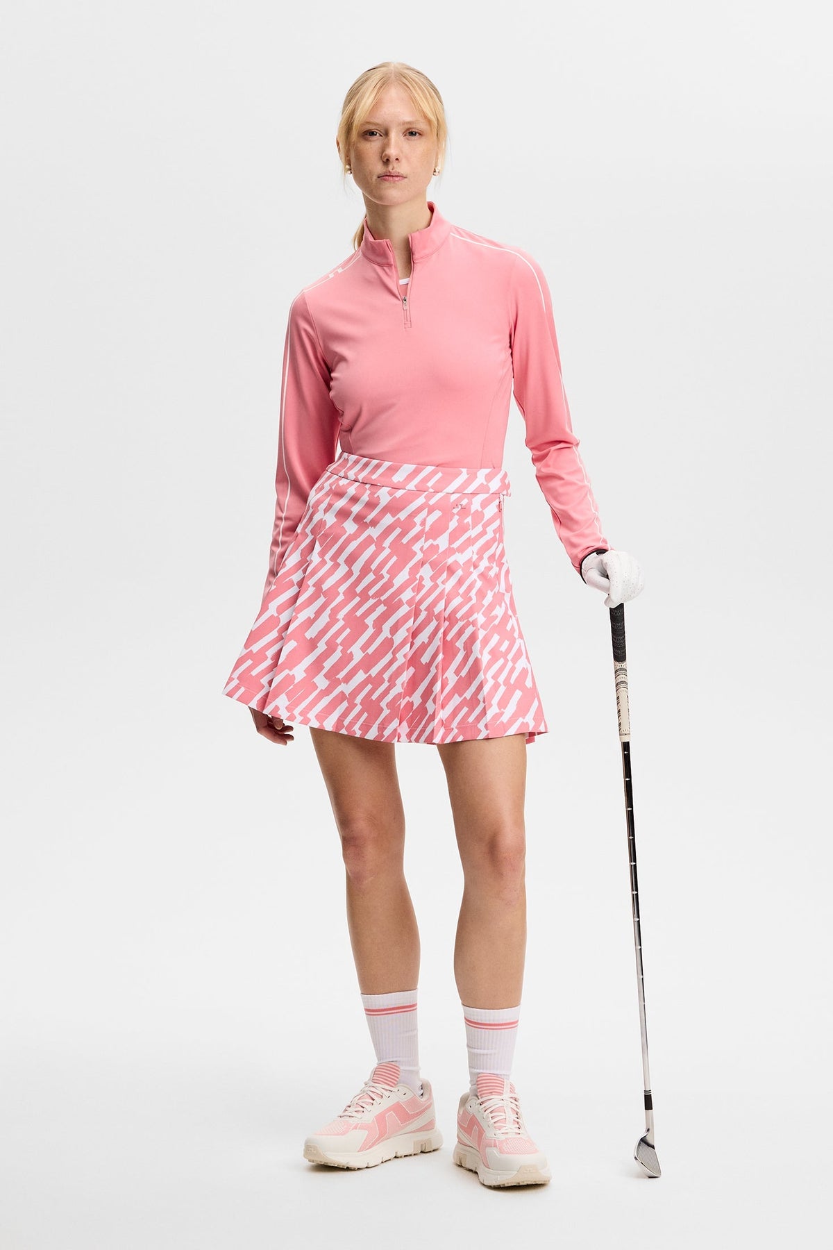Adiola Quarter Zip Mid Layer / Flamingo Plume